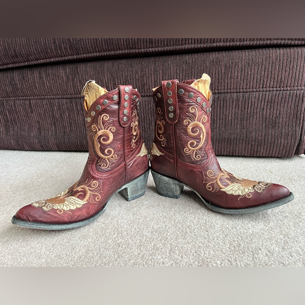 NIB Old Gringo 9.5 Grace Little G Western cowboy Boots Heart Wings - Picture 6 of 12